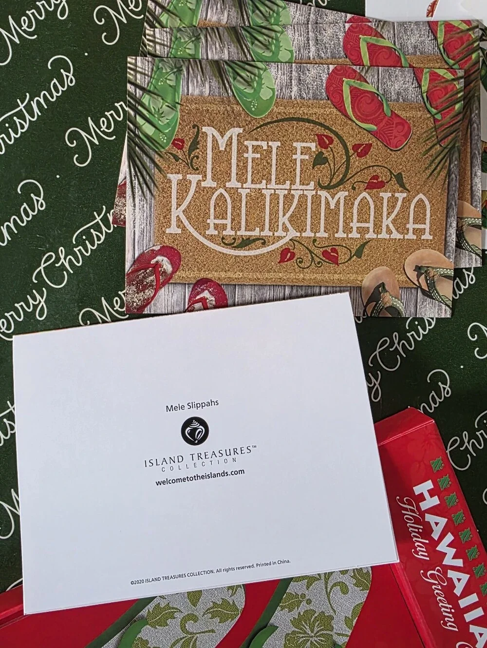 Hawaiian Mele Kalikimaka Christmas Cards Lot 14 Hawaii Holiday Greeting Cards